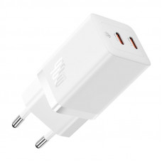 Мережевий зарядний пристрій Baseus GaN5 Pro Fast Charger C+C 40W EU Білий