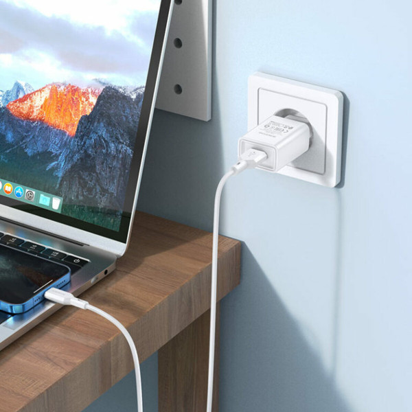 Мережевий зарядний пристрій BOROFONE BA68A Glacier single port charger set(iP) 10.5W Білий