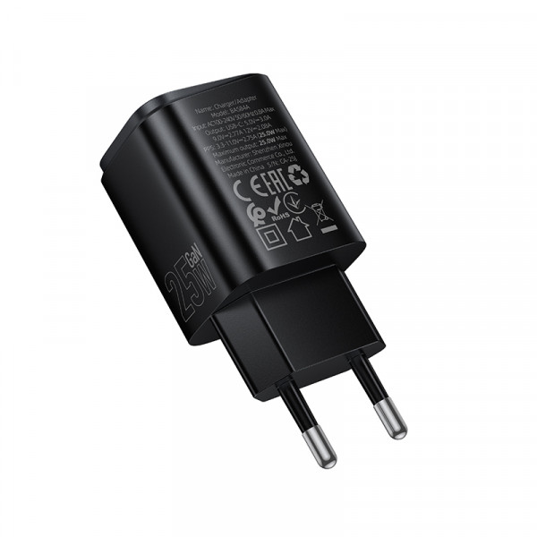 Мережевий зарядний пристрій BOROFONE BAS84A Star single port PD25W charger (EU) Black (6941991126826)