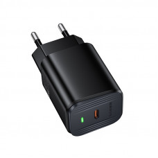 Мережевий зарядний пристрій BOROFONE BAS84A Star single port PD25W charger (EU) Black (6941991126826)