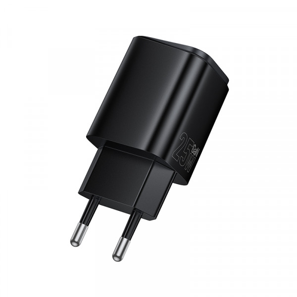 Мережевий зарядний пристрій BOROFONE BAS84A Star single port PD25W charger (EU) Black (6941991126826)