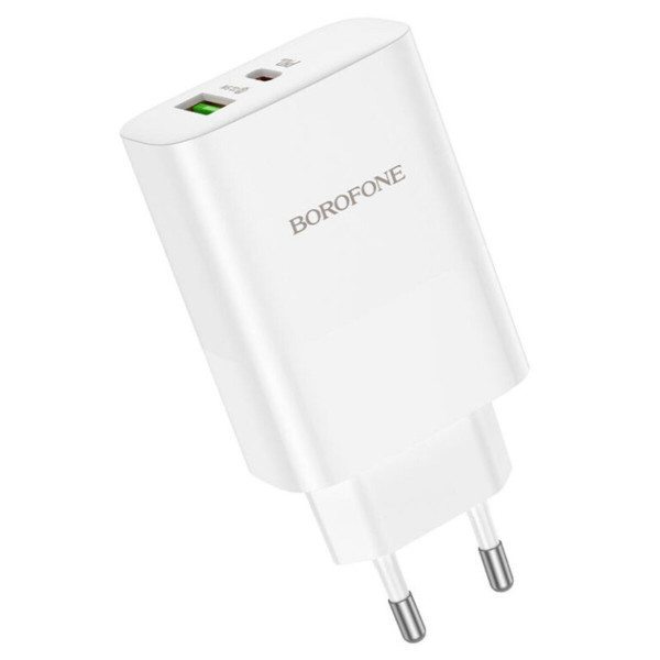 Мережевий зарядний пристрій BOROFONE BN10 Sunlight PD65W dual port(1A1C) charger Білий