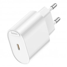 Мережевий зарядний пристрій HOCO C109A(PD20W) Fighter single port PD20W charger White (6942007656658)