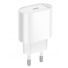 Мережевий зарядний пристрій HOCO C109A(PD20W) Fighter single port PD20W charger White (6942007656658)