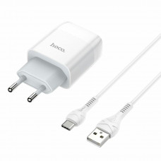Мережевий зарядний пристрій HOCO C72A Glorious single port charger set(Type-C) 10.5W Білий