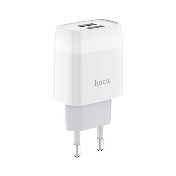 Мережевий зарядний пристрій HOCO C73A Glorious dual port charger 12W Білий