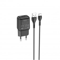 Мережевий зарядний пристрій HOCO C96A single port charger set(Type-C) Чорний