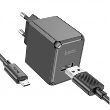 Мережевий зарядний пристрій HOCO CS11A Ocean single port charger set(Micro) 10.5W Чорний