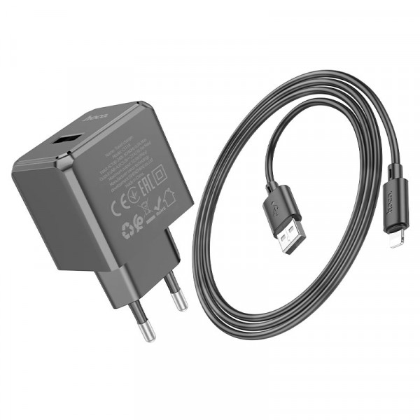 Мережевий зарядний пристрій HOCO CS11A Ocean single port charger set(Micro) 10.5W Чорний