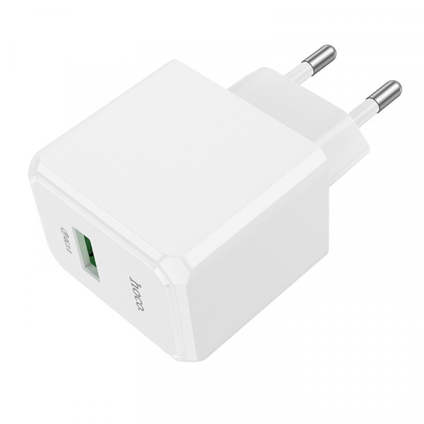 Мережевий зарядний пристрій HOCO CS12A Ocean single port QC3.0 charger White (6942007603690)