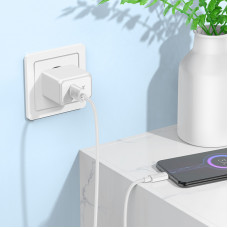 Мережевий зарядний пристрій HOCO CS12A Ocean single port QC3.0 charger White (6942007603690)