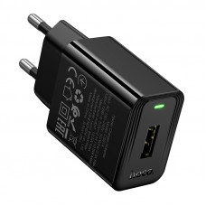 Мережевий зарядний пристрій HOCO CS91A Leader single-port charger(EU) Black (6942007670975)