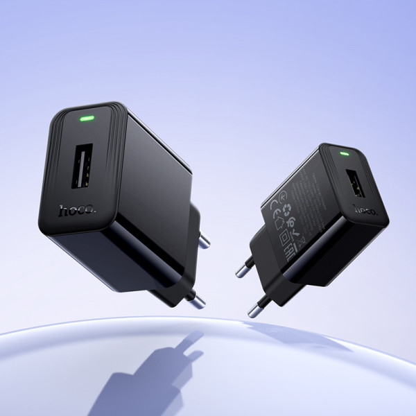 Мережевий зарядний пристрій HOCO CS91A Leader single-port charger(EU) Black (6942007670975)