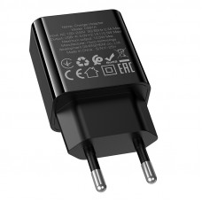 Мережевий зарядний пристрій HOCO CS91A Leader single-port charger(EU) Black (6942007670975)