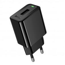 Мережевий зарядний пристрій HOCO CS91A Leader single-port charger(EU) Black (6942007670975)