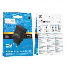 Мережевий зарядний пристрій HOCO CS93A Leader single port PD20W charger Black (6942007671064)