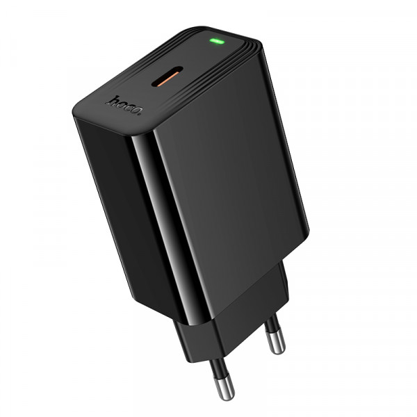 Мережевий зарядний пристрій HOCO CS93A Leader single port PD20W charger Black (6942007671064)