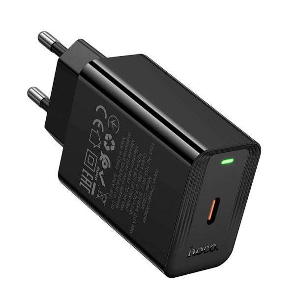 Мережевий зарядний пристрій HOCO CS93A Leader single port PD20W charger Black (6942007671064)
