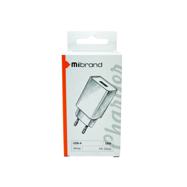 Мережевий зарядний пристрій Mibrand MI-206Q 18W Travel Charger USB-A White