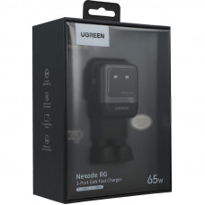Мережевий зарядний пристрій UGREEN Uno RG 65W 3-Port GaN Fast Charger EU (UGR-25685B)