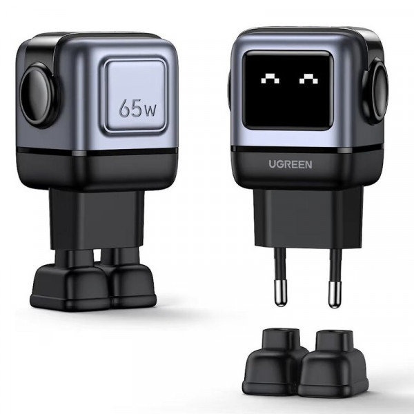 Мережевий зарядний пристрій UGREEN Uno RG 65W 3-Port GaN Fast Charger EU (UGR-25685B)