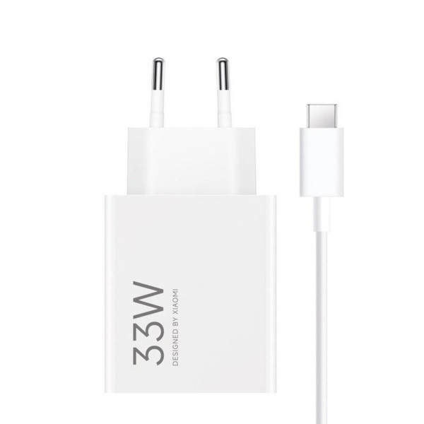 Мережевий зарядний пристрій Xiaomi Wall Charger 33W White Type-C Cable