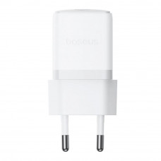 Мережевий зарядний пристрій з кабелем Baseus Palm Fast Charger 1C 20W EU Moon White set USB-C to iP 20W 1m (E0116400)