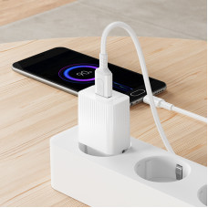 Мережевий зарядний пристрій з кабелем BOROFONE BAS71A Source single-port charger set(Micro) White (6941991122606)