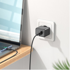 Мережевий зарядний пристрій з кабелем HOCO CS11A Ocean single port charger set(Type-C) Black (6942007603607)