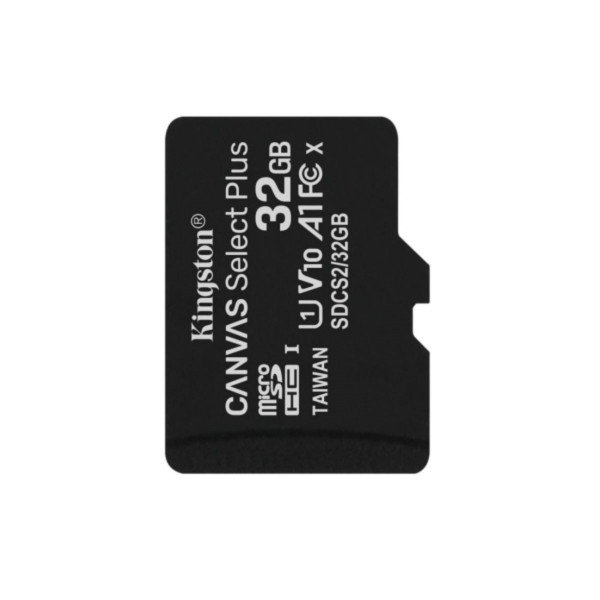 microSDHC (UHS-1) Kingston Canvas Select Plus 32Gb class 10 А1 (R-100MB/s) (adapter SD)