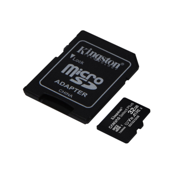 microSDHC (UHS-1) Kingston Canvas Select Plus 32Gb class 10 А1 (R-100MB/s) (adapter SD)