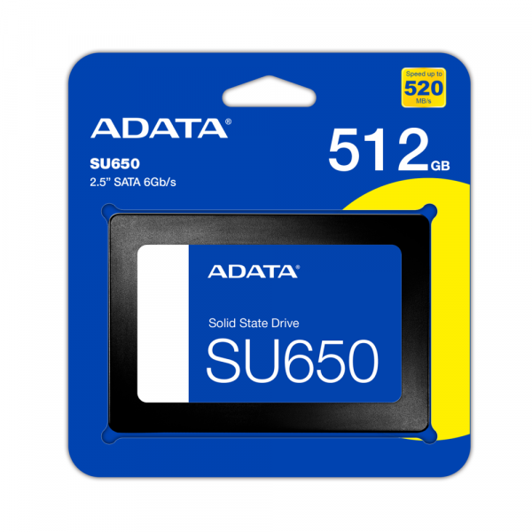 Накопичувач SSD ADATA Ultimate SU650 512GB 2.5" SATA III 3D NAND (ASU650SS-512GT-R)