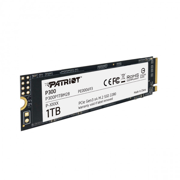 Накопичувач SSD M.2 Patriot P300 1TB NVMe 2280 PCIe 3.0x4 3D NAND TLC