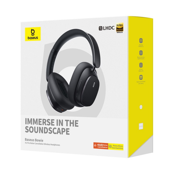 Навушники Baseus Bowie H1 Pro Noise-Cancellation Wireless Headphones Cluster Чорний