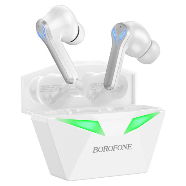 Навушники BOROFONE BW24 Magic waves true wireless BT gaming headset White