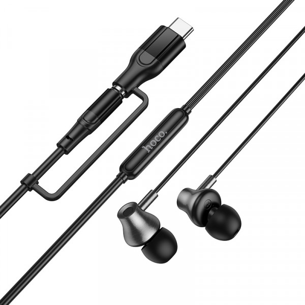 Навушники дротові HOCO M119A Mia (Type-C/3.5mm) Black (6942007680516)