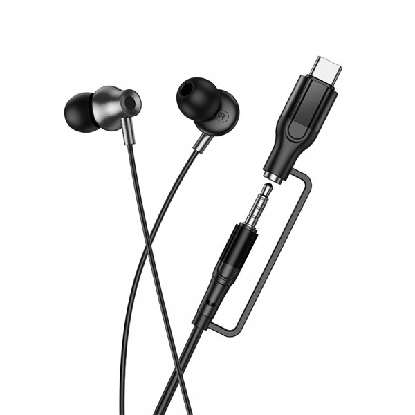 Навушники дротові HOCO M119A Mia (Type-C/3.5mm) Black (6942007680516)