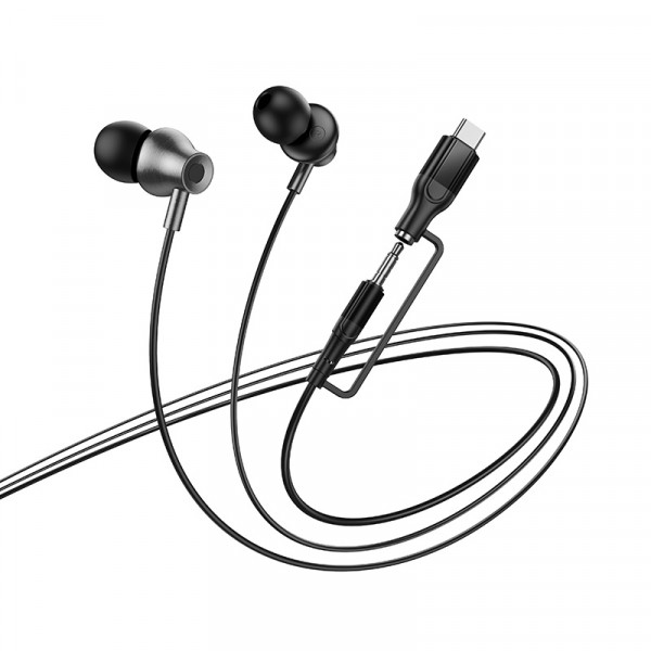Навушники дротові HOCO M119A Mia (Type-C/3.5mm) Black (6942007680516)
