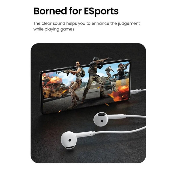Навушники UGREEN EP101 Wired Earphones with 3.5mm Plug (Білий)