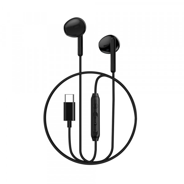 Навушники WIWU Type C Wired Earphone EB314 Black (6976195093773)
