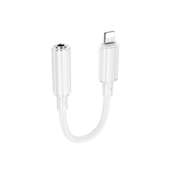 Перехідник BOROFONE BV22 Lemon digital audio conversion cable iP to 3.5 White