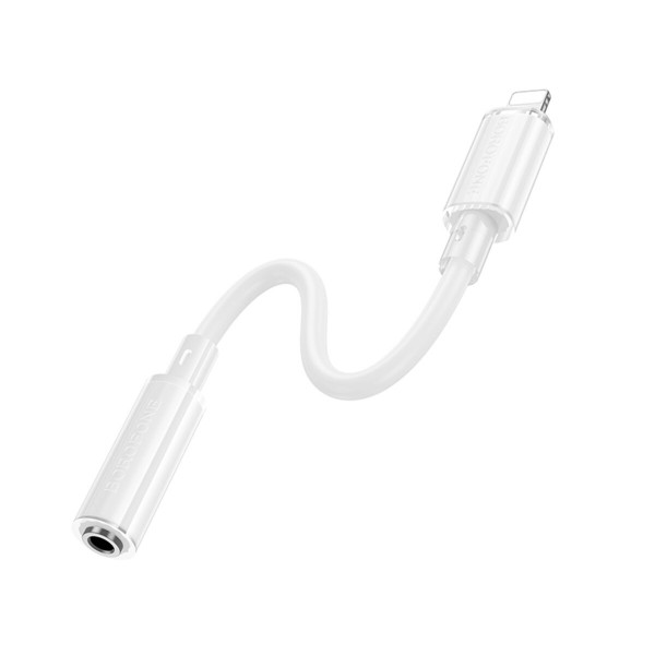 Перехідник BOROFONE BV22 Lemon digital audio conversion cable iP to 3.5 White