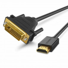 Перехідник UGREEN HDMI to DVI 2K Cable Male to Male Black 3m