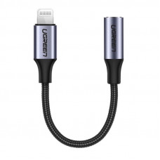 Перехідник UGREEN US211 Lightning M/F Round Cable Aluminum Shell with Braided 10cm (Black)(UGR-30756) (UGR-30756)