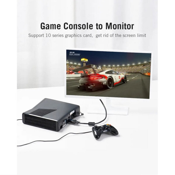 Перехідник Vention HDMI to VGA Converter 1080P with 3.5MM Audio (AIDB0)