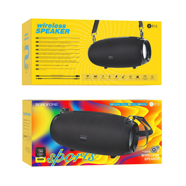 Портативна колонка BOROFONE BR12 Amplio sports wireless speaker Чорний