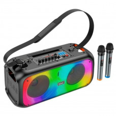 Портативна колонка HOCO BS54 Party wireless dual mic outdoor BT speaker Чорний