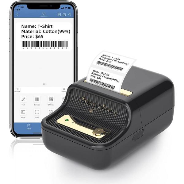 Термопринтер для друку наклейок NIIMBOT B21S Black