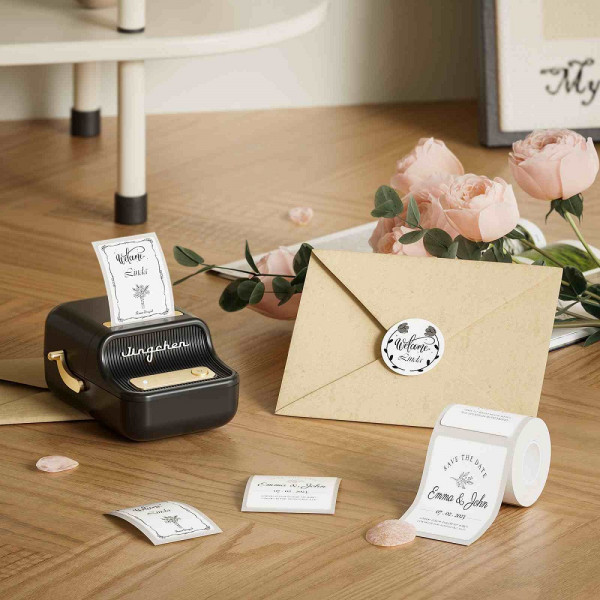 Термопринтер для друку наклейок NIIMBOT B21S Black