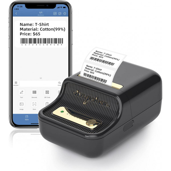 Термопринтер для друку наклейок NIIMBOT B21S Black